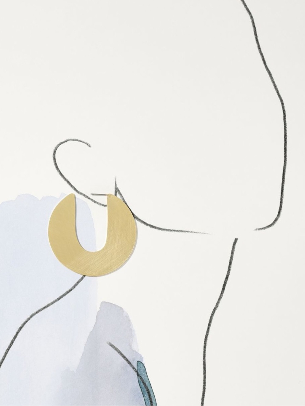 NWT Anthropologie Textured Hoop Statement Earrings - Picture 12 of 16